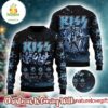 Kiss Graphics With Signatures Snowy Night Holiday Style 2025 Ugly Christmas Sweater