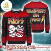 Kiss Heaven On Fire Band Members Faces Logo Ugly Christmas Sweater