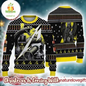 Metallica Blackened Whiskey 72 Seasons Snakes And The Death Ugly Christmas Sweater