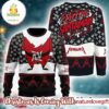 Metallica Enter Santaman Snow Ninja Star Pattern Ugly Christmas Sweater Gift For Fans