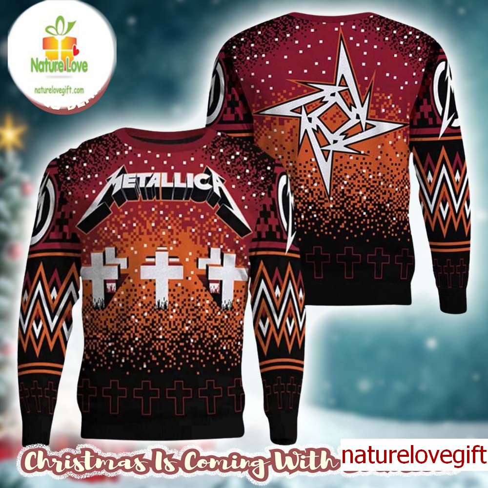 Metallica Master Of Puppets Holiday Gift Ugly Christmas Sweater Metallica Master Of Puppets Holiday Gift Ugly Christmas Sweater