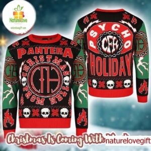 Pantera Christmas From Hell Psycho Holiday Signature Ugly Christmas Sweater