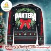 Pantera Christmas Wreath Fucking Holiday Snowy Night Knitted 2025 Ugly Christmas Sweater