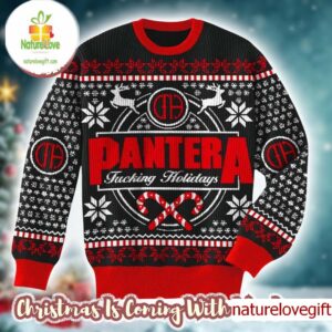 Pantera Fucking Holidays Snowflakes Xmas Style Gift For Fans Knitted Ugly Christmas Sweater