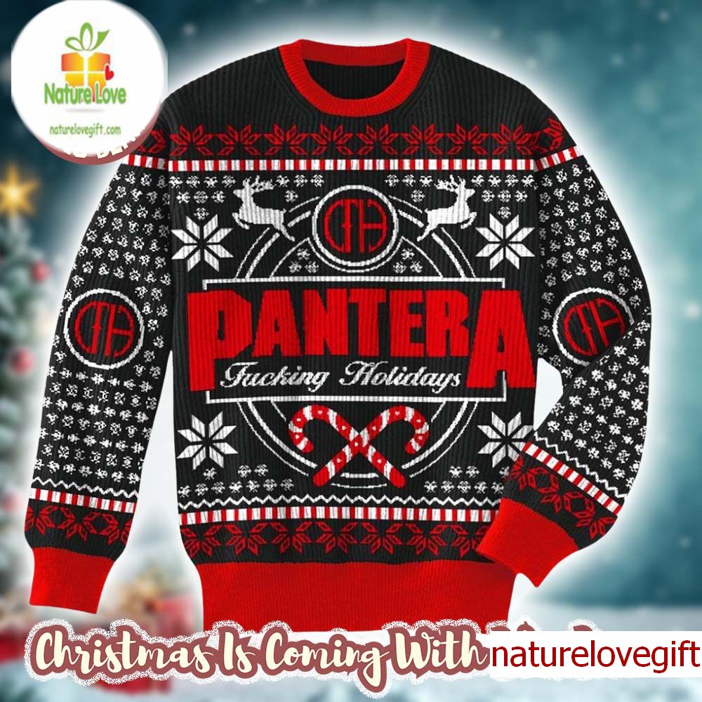 Pantera Fucking Holidays Snowflakes Xmas Style Gift For Fans Knitted Ugly Christmas Sweater Pantera Fucking Holidays Snowflakes Xmas Style Gift For Fans Knitted Ugly Christmas Sweater