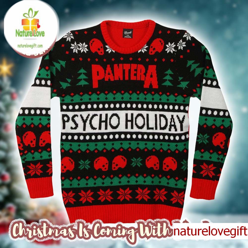 Pantera Psycho Holiday Ugly Christmas Sweater Pantera Psycho Holiday Ugly Christmas Sweater
