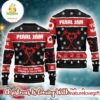 Pearl Jam I Will Ride The Wave Where It Takes Me Snowing Stickman Personalized Knitted Ugly Christmas Sweater For Fans