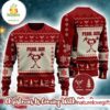 Pearl Jam Signature Stickman With Xmas Tree Pattern Knitted Red Ugly Christmas Sweater 2025 Gift For Fans