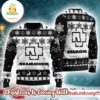 Rammstein Classic Logo Black And White Custom Name Knitted Ugly Christmas Sweater