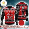 Rammstein Rock Band Big Logo Baby Groot Snowflakes Pattern Personalized Black And Red Ugly Christmas Sweater