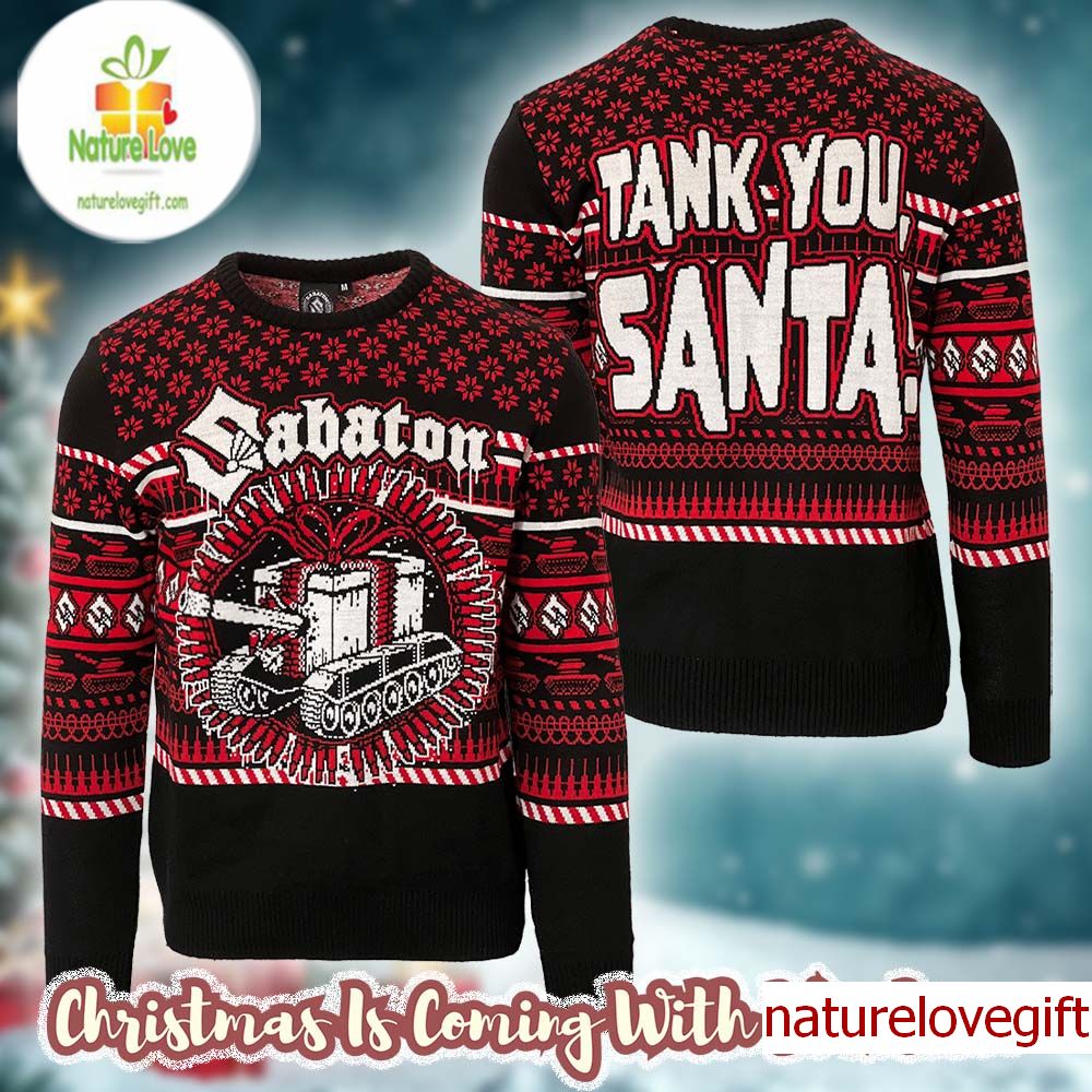Sabaton Holiday Tank You Santa The Present Tank Knitted Ugly Christmas Sweater Sabaton Holiday Tank You Santa The Present Tank Knitted Ugly Christmas Sweater