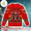 Slayer 666 Holiday Jesus Saves Fire Red Knitted Christmas Ugly Sweater