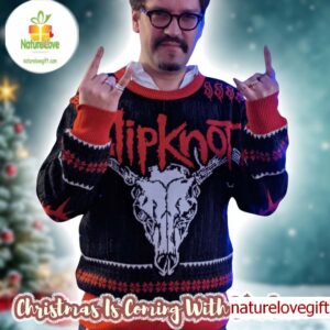 Slipknot Goat Head Merry Christmas Ya Filthy Maggots Ugly Christmas Sweater