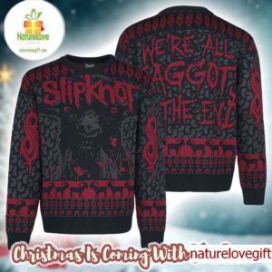 Slipknot We Are All Maggots In The End Vintage Knitted Ugly Christmas Sweater