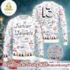 Taylor Swift 13 Junior Jewels White Knitted Ugly Christmas Sweater