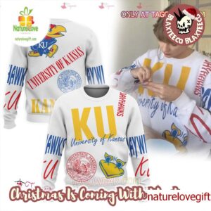 Taylor Swift Kansas Jayhawks University Of Kansas Ugly Christmas Sweater