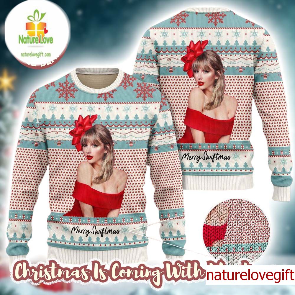 Taylor Swift Merry Swiftmas Taylor Photo Knitted Ugly Christmas Sweater Taylor Swift Merry Swiftmas Taylor Photo Knitted Ugly Christmas Sweater