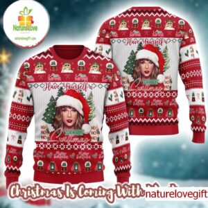 Taylor Swift Santa Ho Ho Ho Have Yourself A Merry Swiftmas Ugly Christmas Sweater