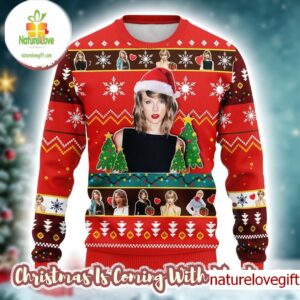 Taylor Swift Singer Santa Taylor Ugly Christmas Sweater