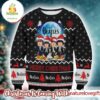 The Beatles Band Funny Members With Santa Hats Under The Moon Merry Christmas Ugly Sweater
