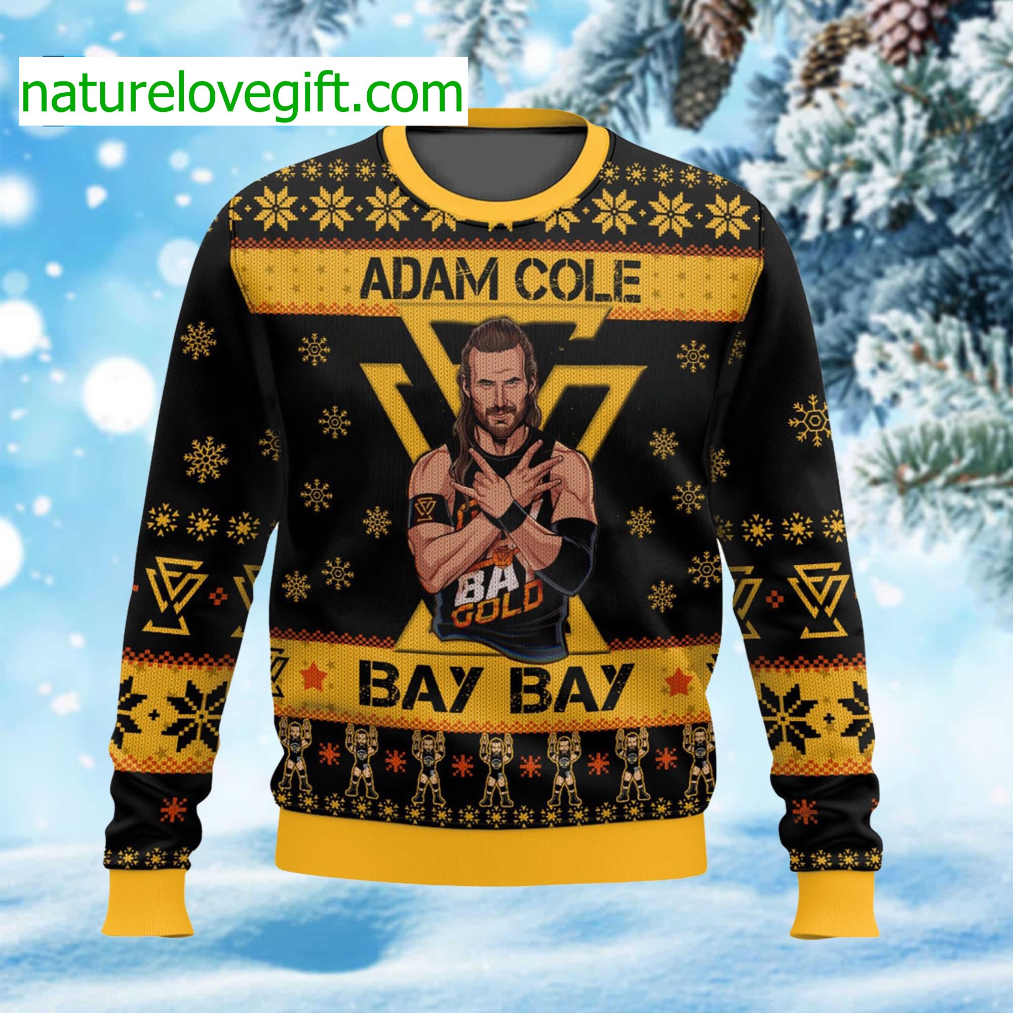Adam Cole Bay Bay Ugly Christmas Sweater Adam Cole Bay Bay Ugly Christmas Sweater