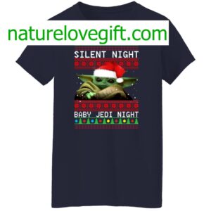 Baby Yoda Silent Night Baby Jedi Night Christmas Sweater 12