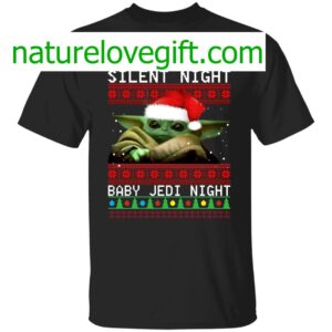 Baby Yoda Silent Night Baby Jedi Night Christmas Sweater 9