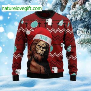 Bigfoot I’m Done Ugly Christmas Sweater