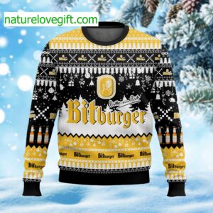 Bitburger German Beer Ugly Christmas Sweater