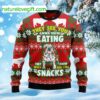 Bulldog They See You When You’re Eating Snacks Ugly Christmas Sweater