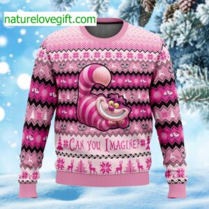 Cheshire Cat Can You Imagine Ugly Christmas Sweater