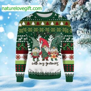 Christmas With My Gnomies Ugly Christmas Sweater