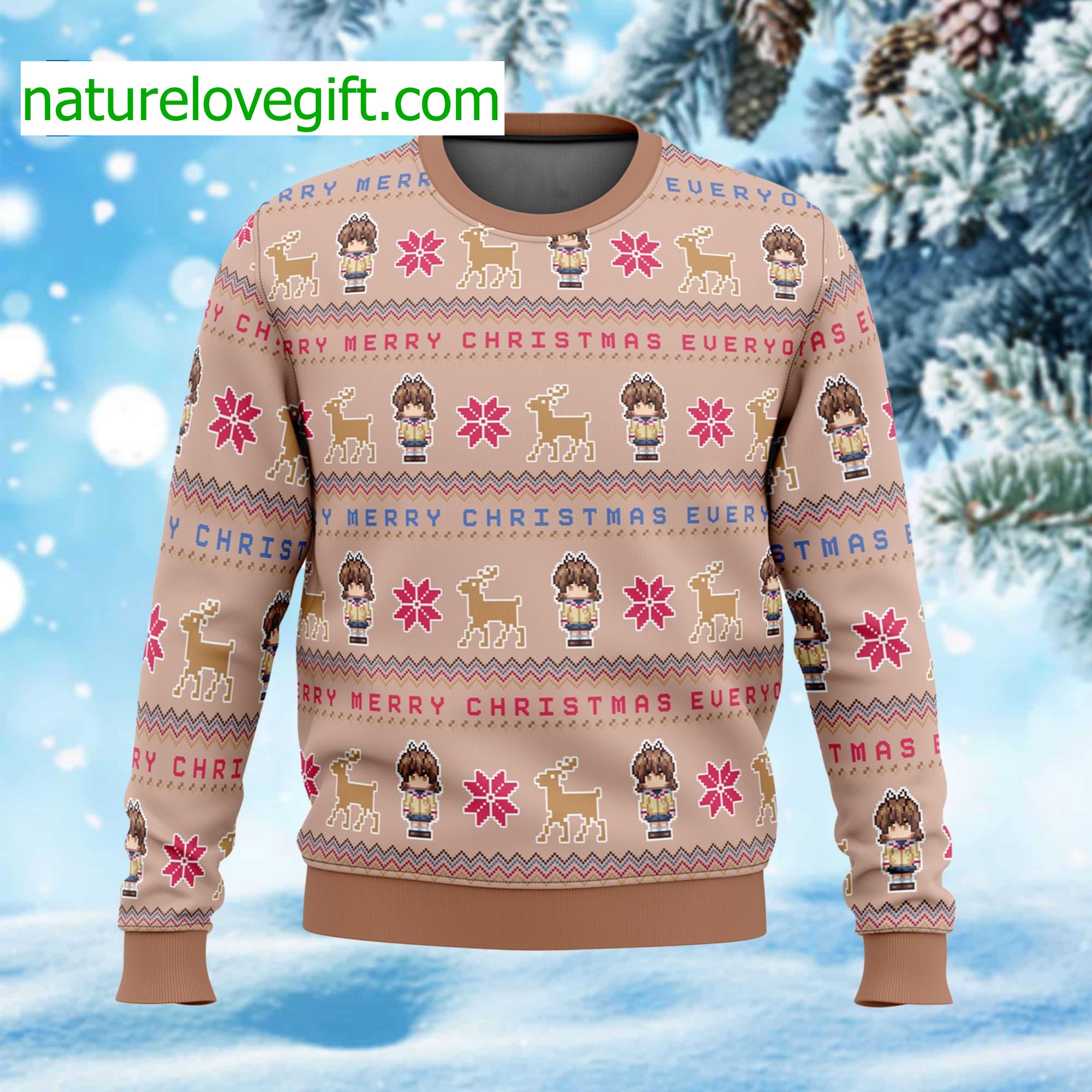Clannad Merry Mery Christmas Everyone Ugly Christmas Sweater Clannad Merry Mery Christmas Everyone Ugly Christmas Sweater