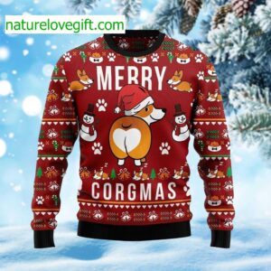 Corgi Merry Corgmas Ugly Christmas Sweater