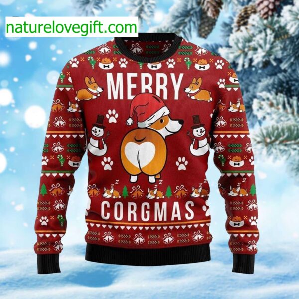Corgi Merry Corgmas Ugly Christmas Sweater