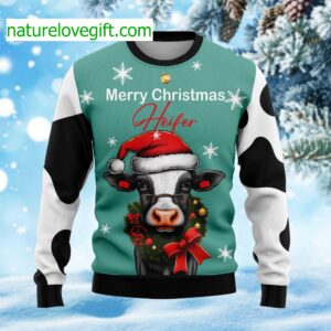 Cow Merry Christmas Heifer Ugly Christmas Sweater