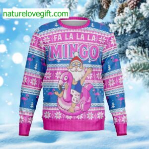 Fa La La La Mingo Santa Ugly Christmas Sweater