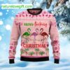 Flamingo Merry Flocking Christmas Ugly Sweater