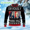 Harris Walz 2024 Obviously Ugly Christmas Sweater