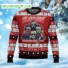Horror Characters Slashing Through The Snow Ugly Christmas Sweater