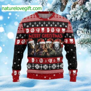 Horror Characters Ugly Christmas Sweater