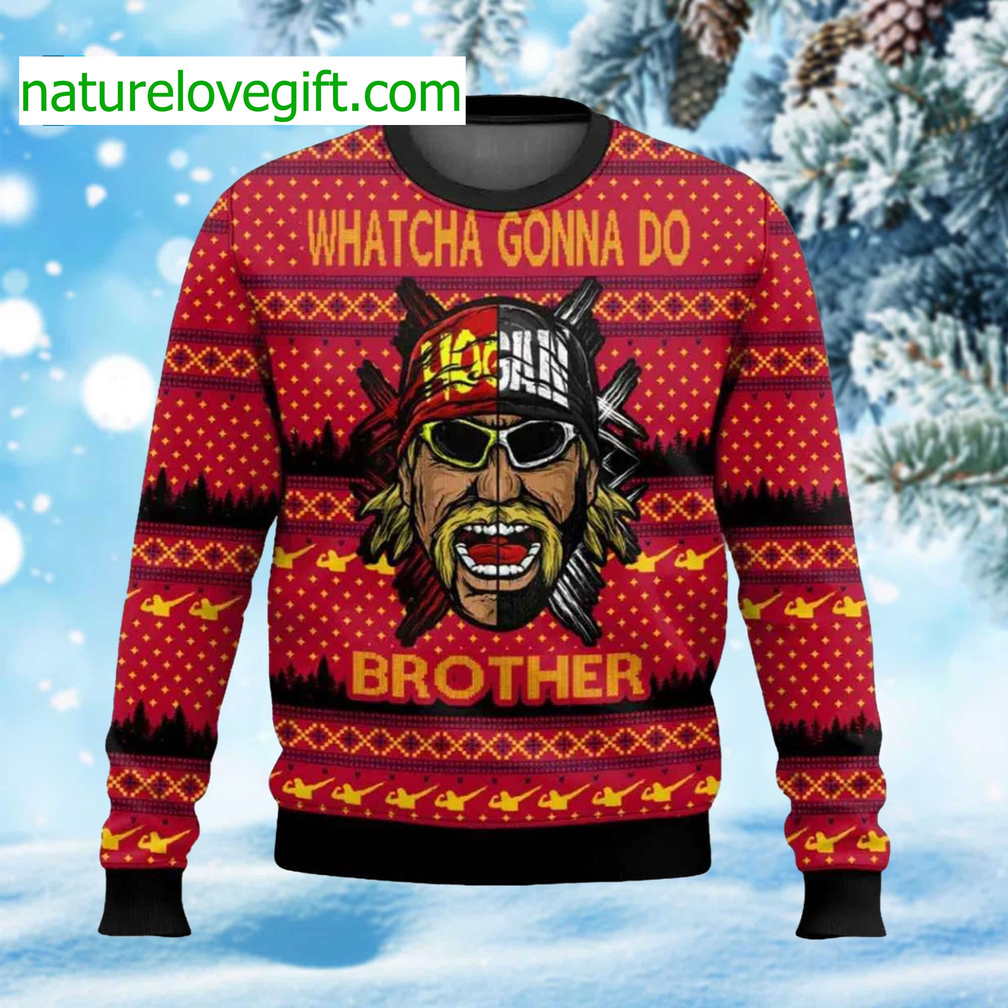 Hulk Hogan Whatcha Gonna Do Ugly Christmas Sweater Hulk Hogan Whatcha Gonna Do Ugly Christmas Sweater