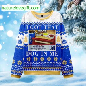 I Got That Hot Dog In Me Ugly Christmas Sweater