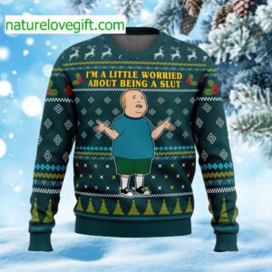 I’m A Little Worried King Of The Hill Ugly Christmas Sweater