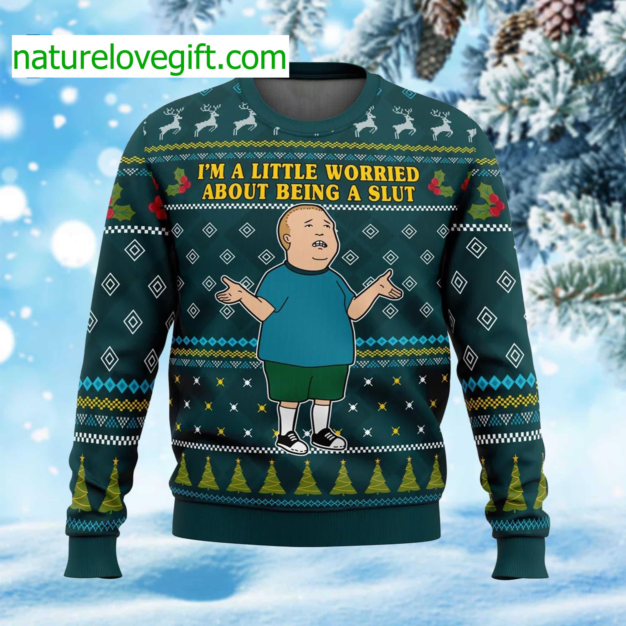 I’m A Little Worried King Of The Hill Ugly Christmas Sweater I’m A Little Worried King Of The Hill Ugly Christmas Sweater