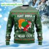 Ight Imma Head Out Santa Funny Ugly Christmas Sweater
