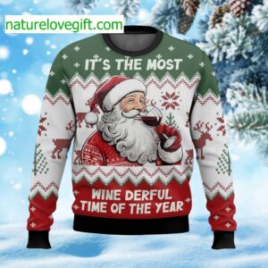 It’s The Most Wine Derful Time Of The Year Ugly Christmas Sweater