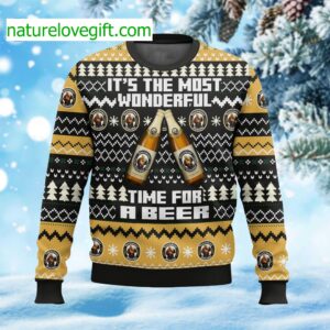 It’s The Most Wonderful Time For A Beer Franziskaner Ugly Christmas Sweater