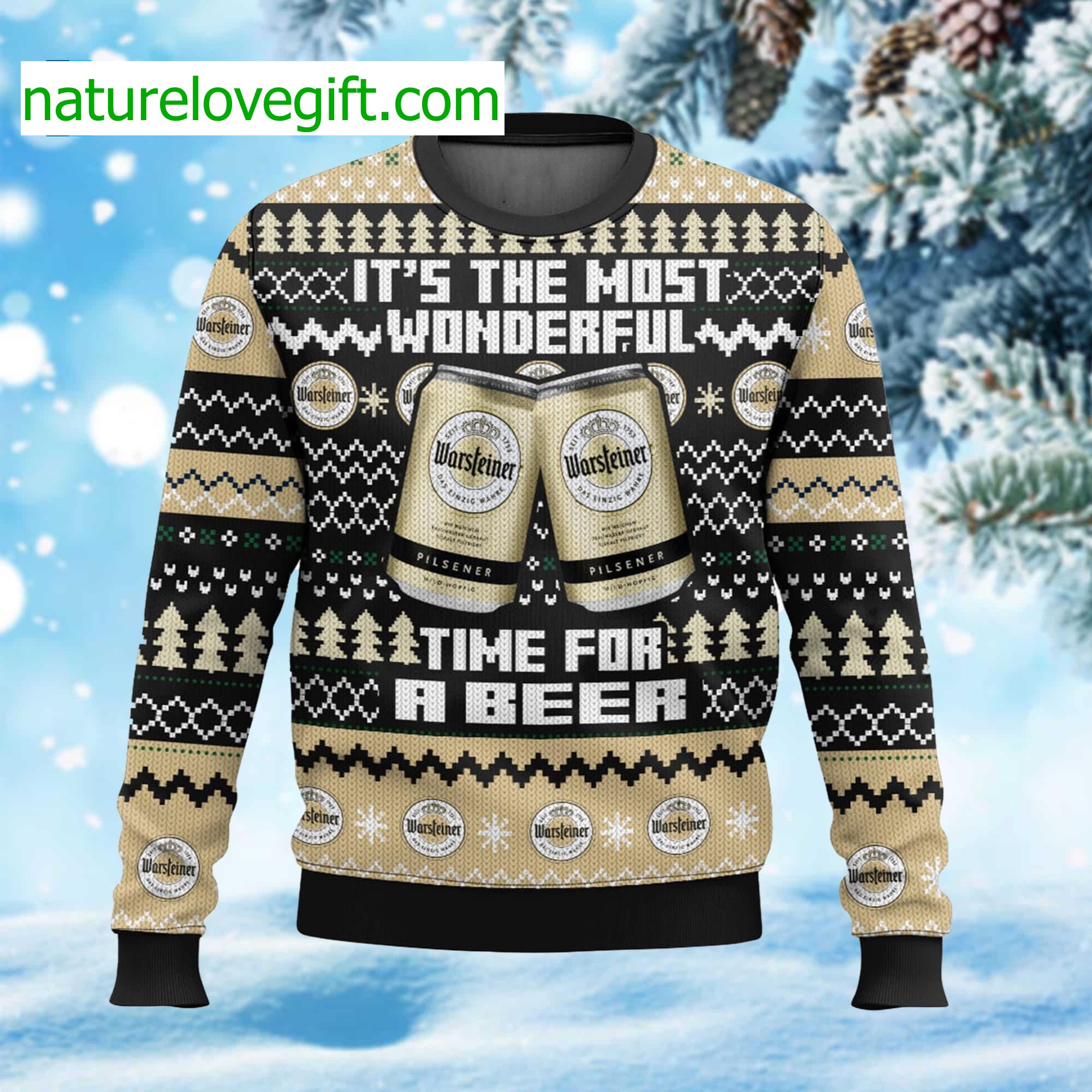 It’s The Most Wonderful Time For A Beer Warsteiner Ugly Christmas Sweater It’s The Most Wonderful Time For A Beer Warsteiner Ugly Christmas Sweater
