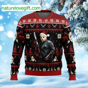 Jason Voorhees Friday 16Th Ugly Christmas Sweater
